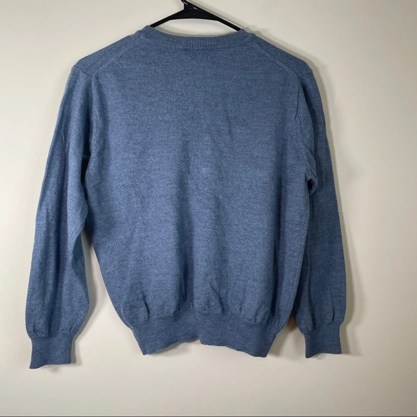 Fiesole‎ Gray Wool Long Sleeve Sweater Size M Blue Size M - Image 4