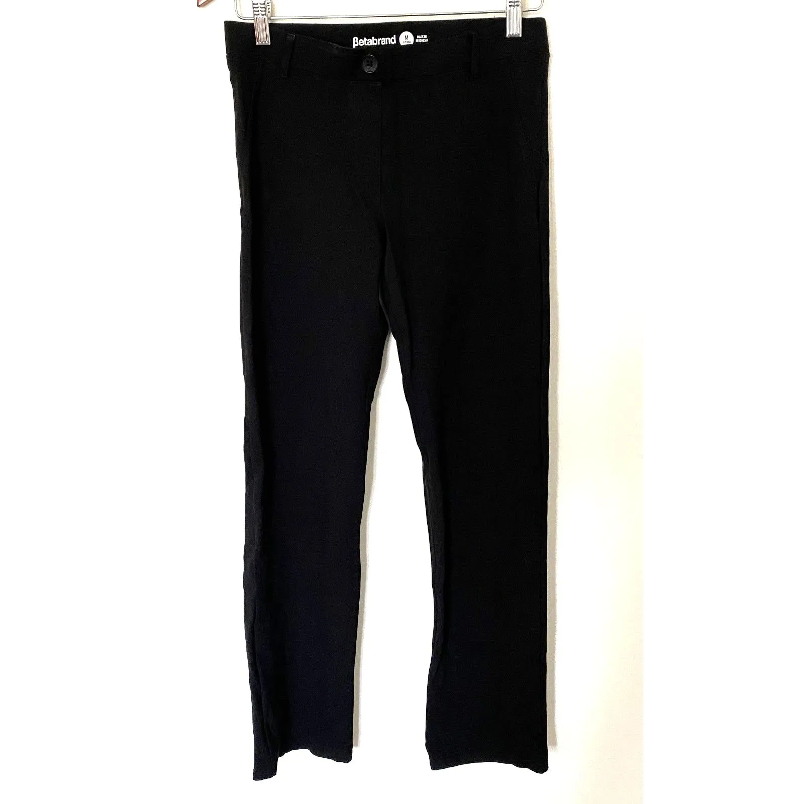 Betabrand Pull-On Yoga Pants Womens Officecore Comfort Sleek Minimal Sz M Long - Image 4