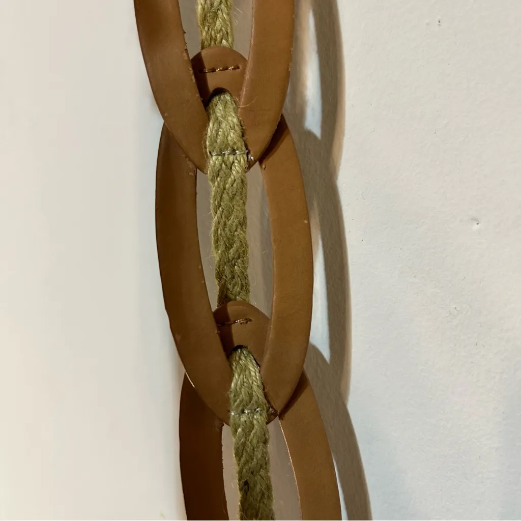 Nine West Vintage America Collection Leather Rope Braided Brown Belt Size Medium - Image 10