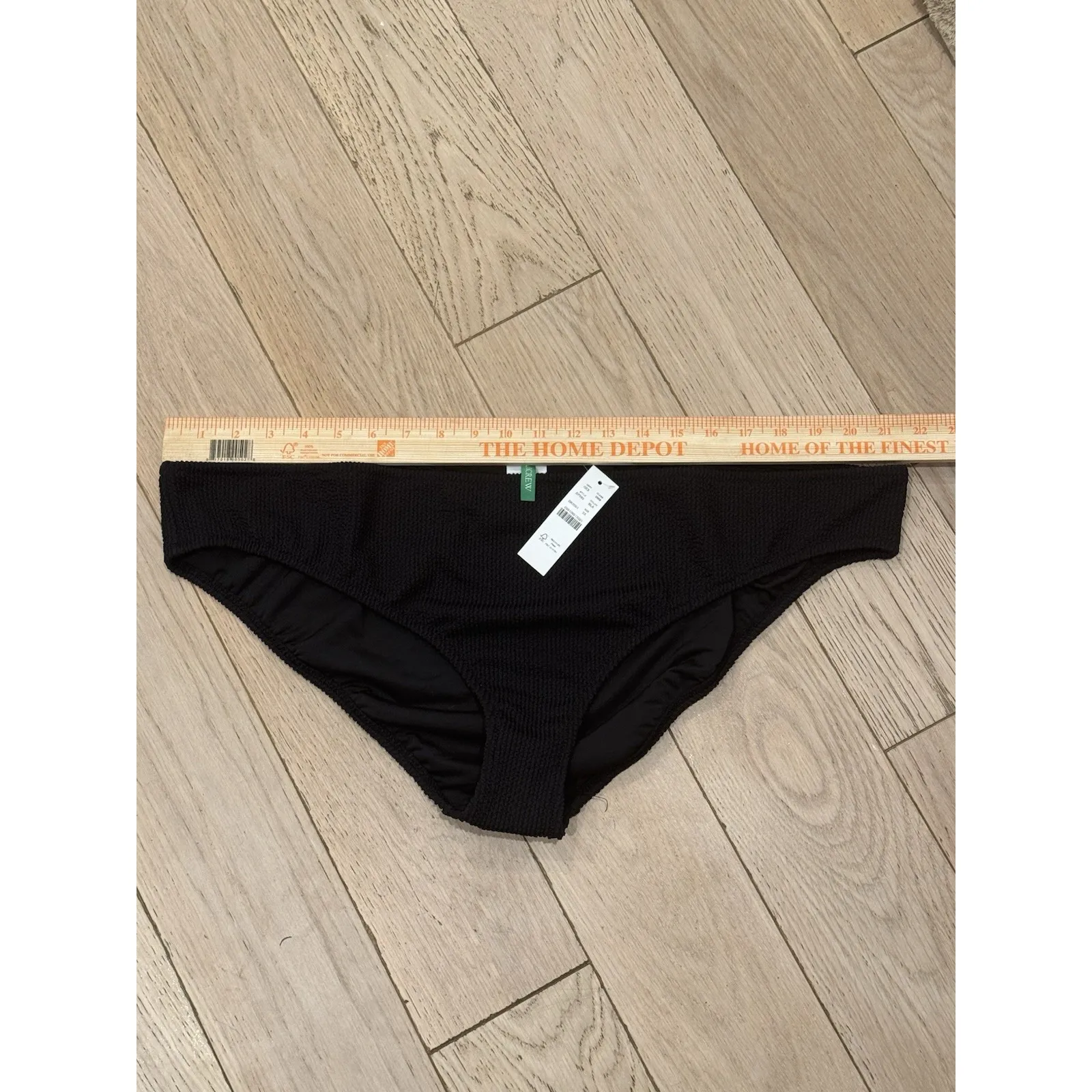 J. Crew Textured‎ Hipster Full-Coverage Bikini Bottom Black NWT Plus Size 3X - Image 3