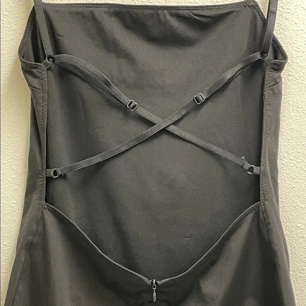 Zara Elegant Black Spaghetti Strap Dress. - Image 5