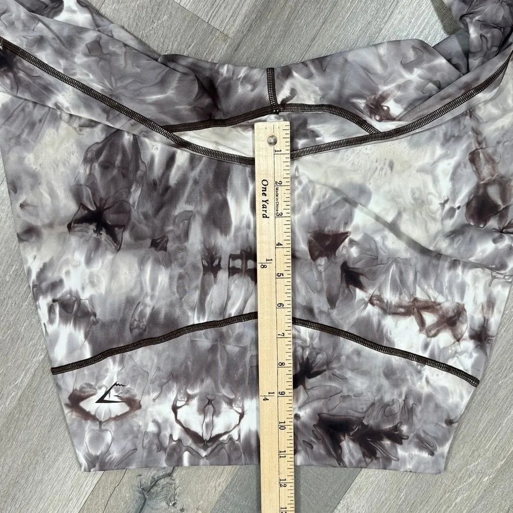 Gymshark Elevate Marble‎ Tie Dye Leggings Grey White Large - Image 10