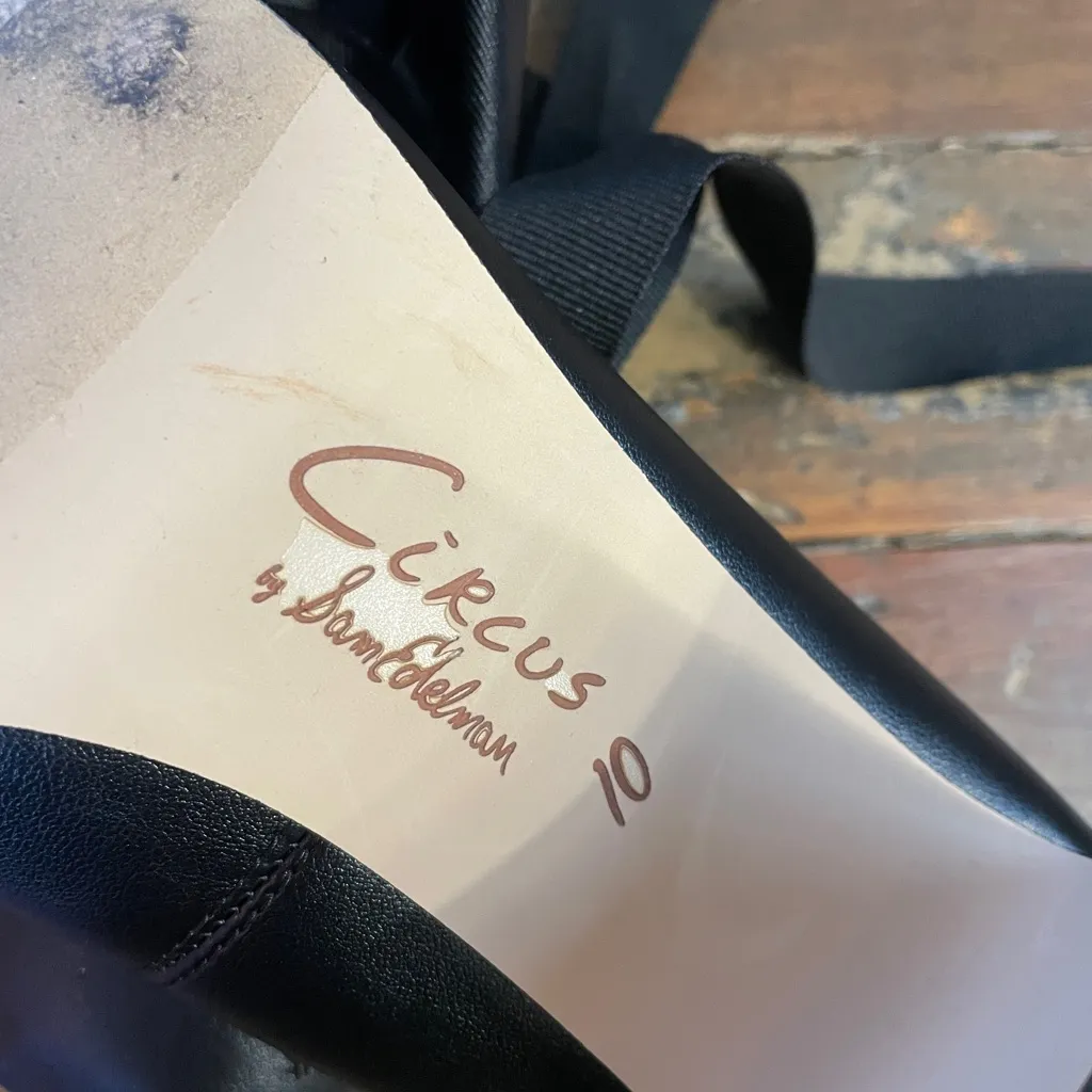 Circus by Sam Edelman Della Black Ankle Wrap Block Heel Pumps - Sz 10 π§‘π - Image 12