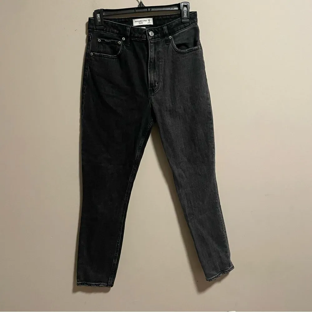 Abercrombie & Fitch Curve Love Skinny High Rise Two Tone Gray Black- Size 2 (26) - Image 5