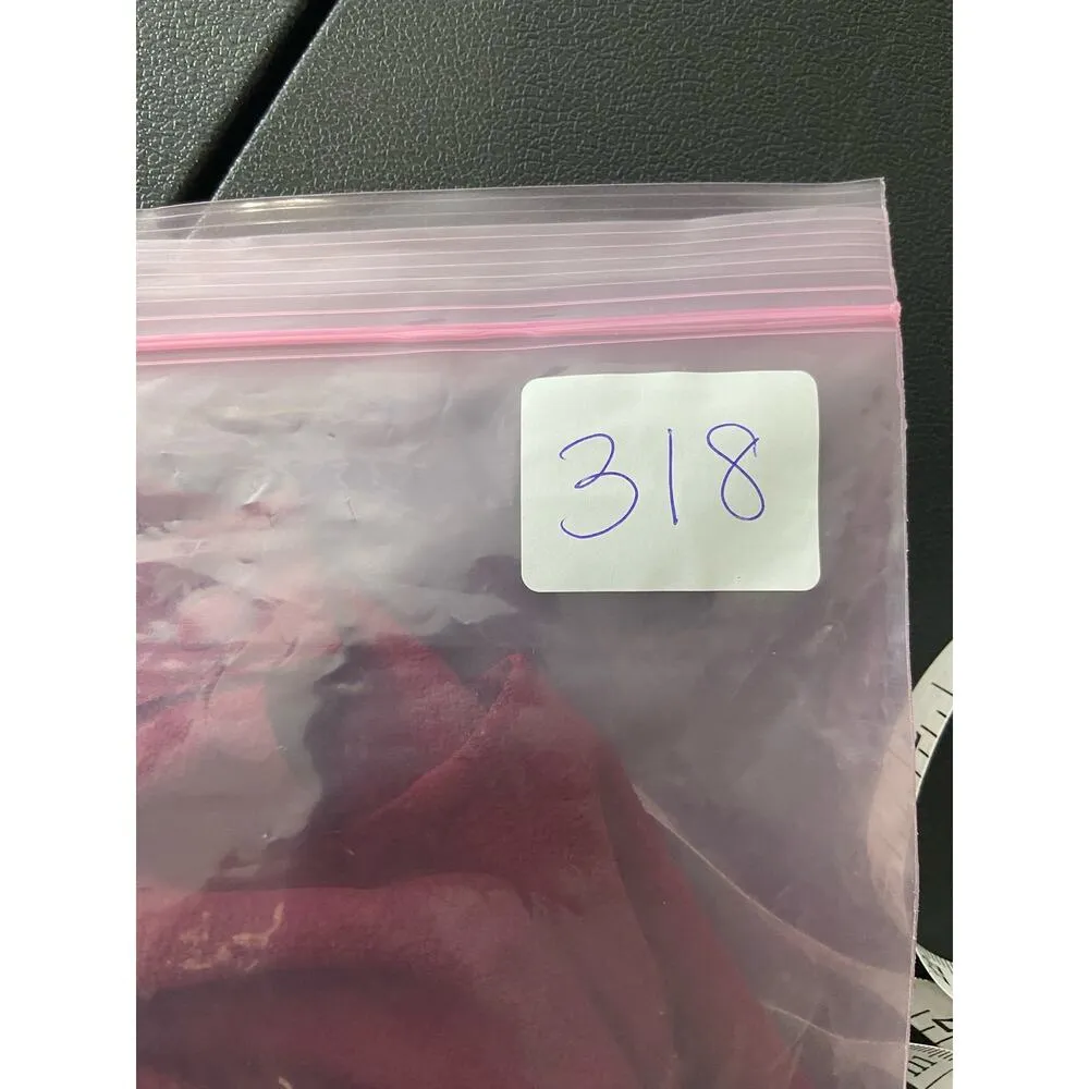 Lulus Sheer Floral Sleeve Blouse Top Womens S Embroidery Keyhole Back Burgundy - Image 10