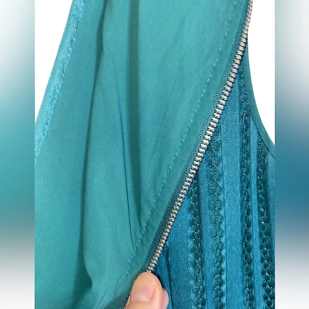 J.Crew cocktail dress teal v neck sz 2 - Image 13