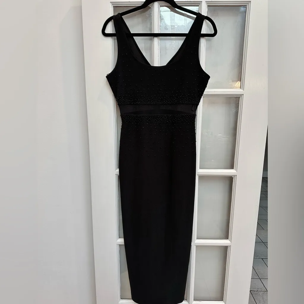 Vintage Adrianna Papell Evening Classic Timeless Beaded Mesh Formal Gown Size 6 - Image 3