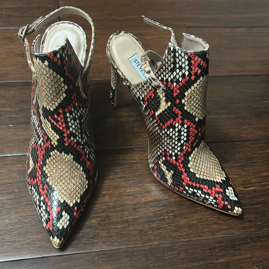 Steve Madden Daily Snake Animal Print Sling-Back Pumps Heels 8M new - Image 2