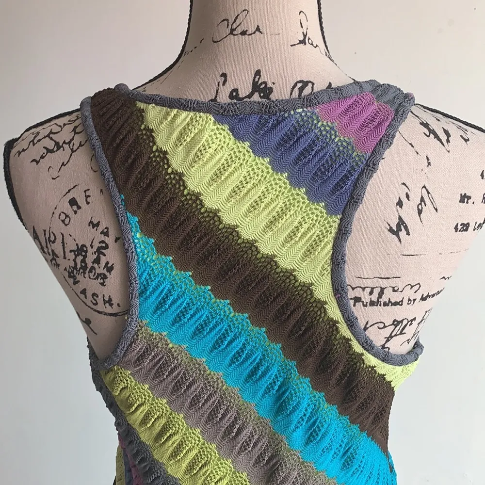 Muse pastel multicolored sleeveless dress Green Size M - Image 6