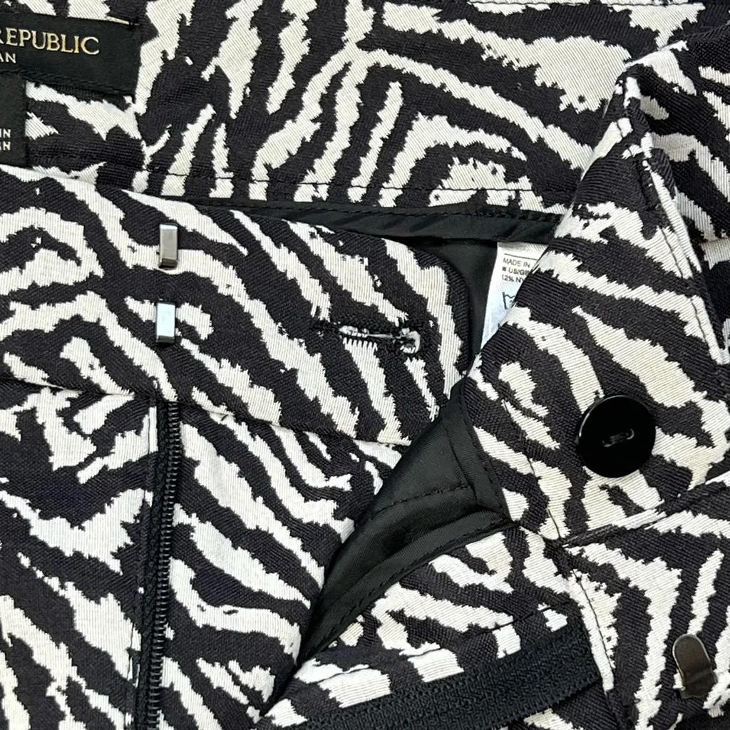 Banana Republic Zebra Print trouser Sloane Pants ankle business casual office - Image 7