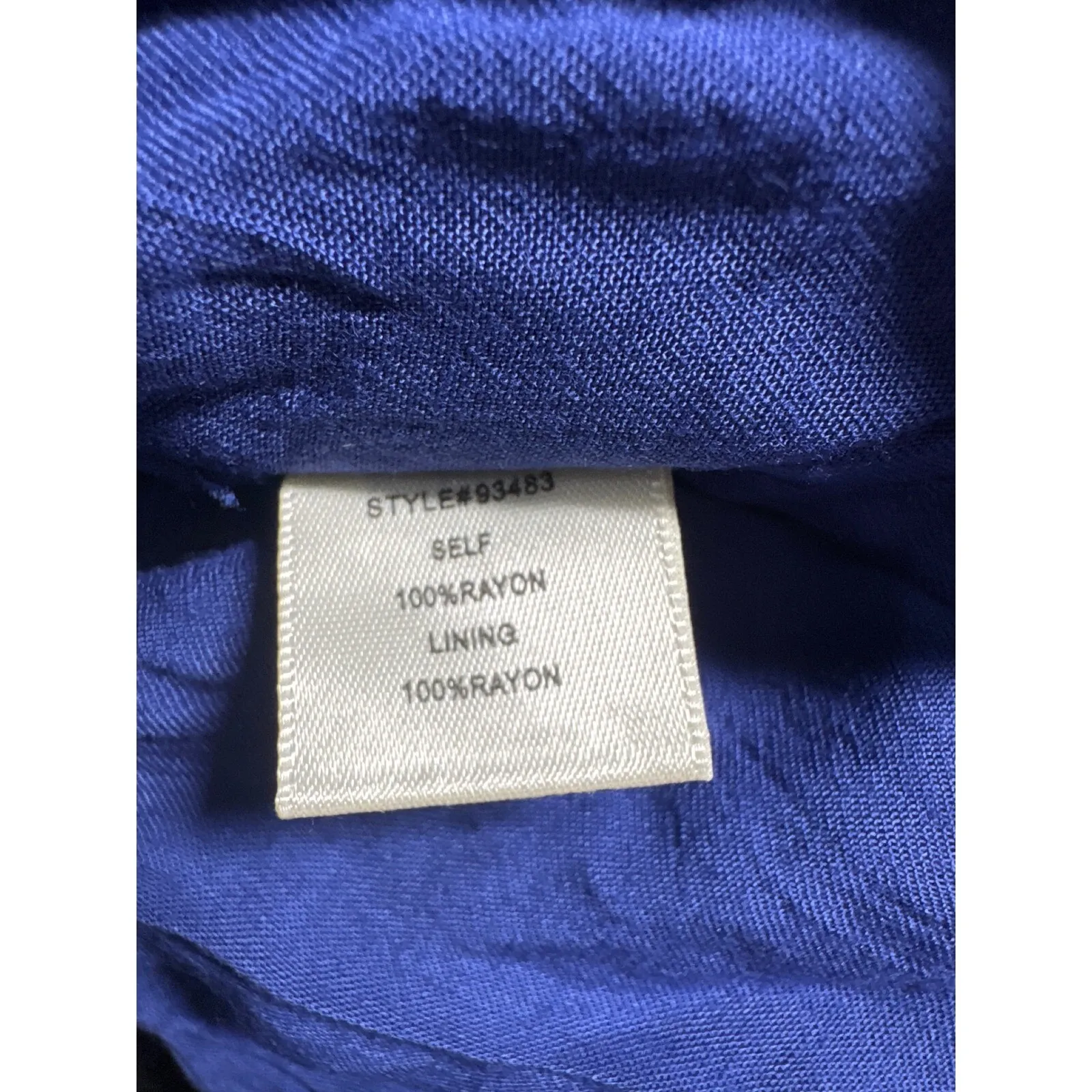 Skies Are Blue Cold Shoulder Dress Bohemian Print Casual Blue Size S - Image 5