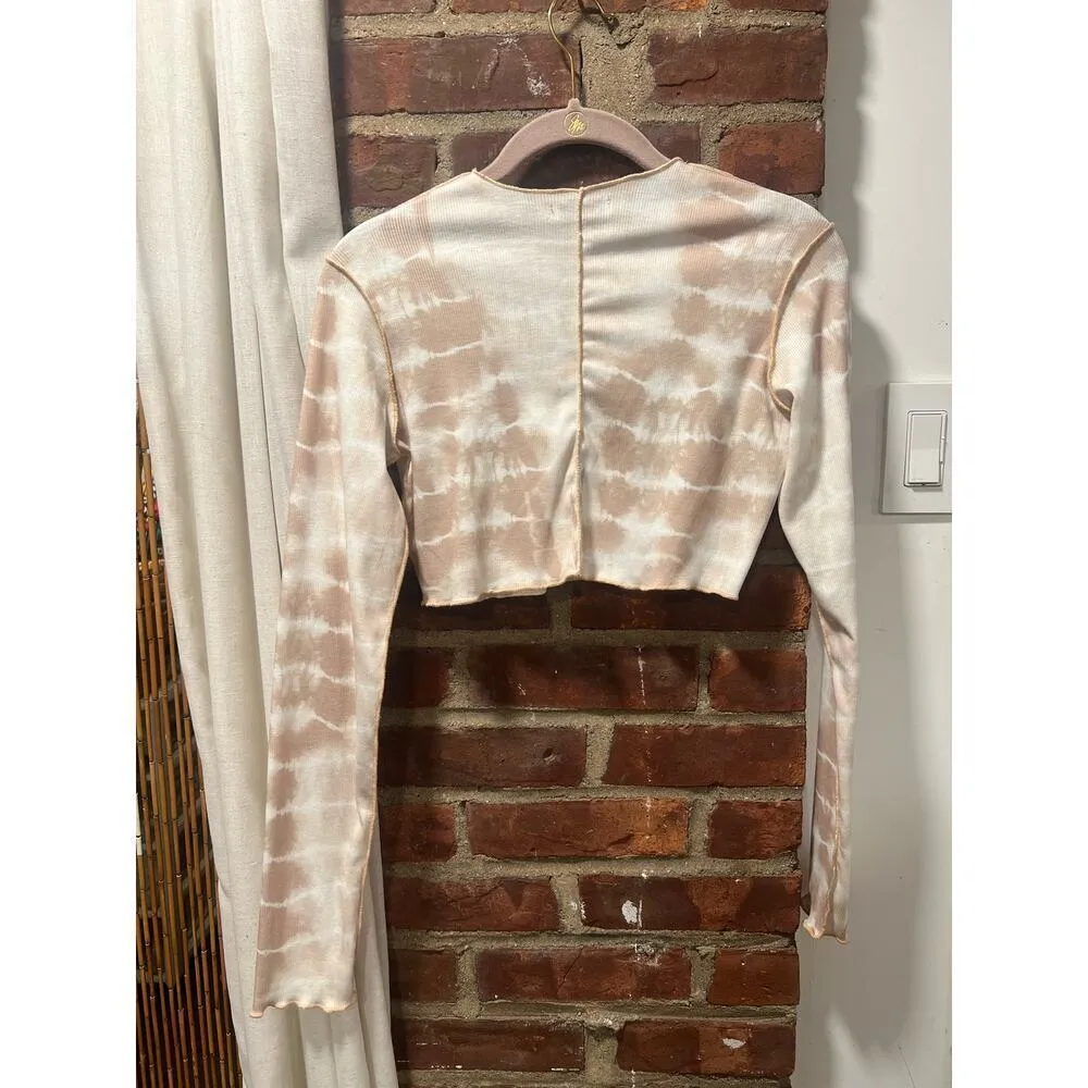 Adika Tie Dye Cropped Long Sleeve Top S - Image 4