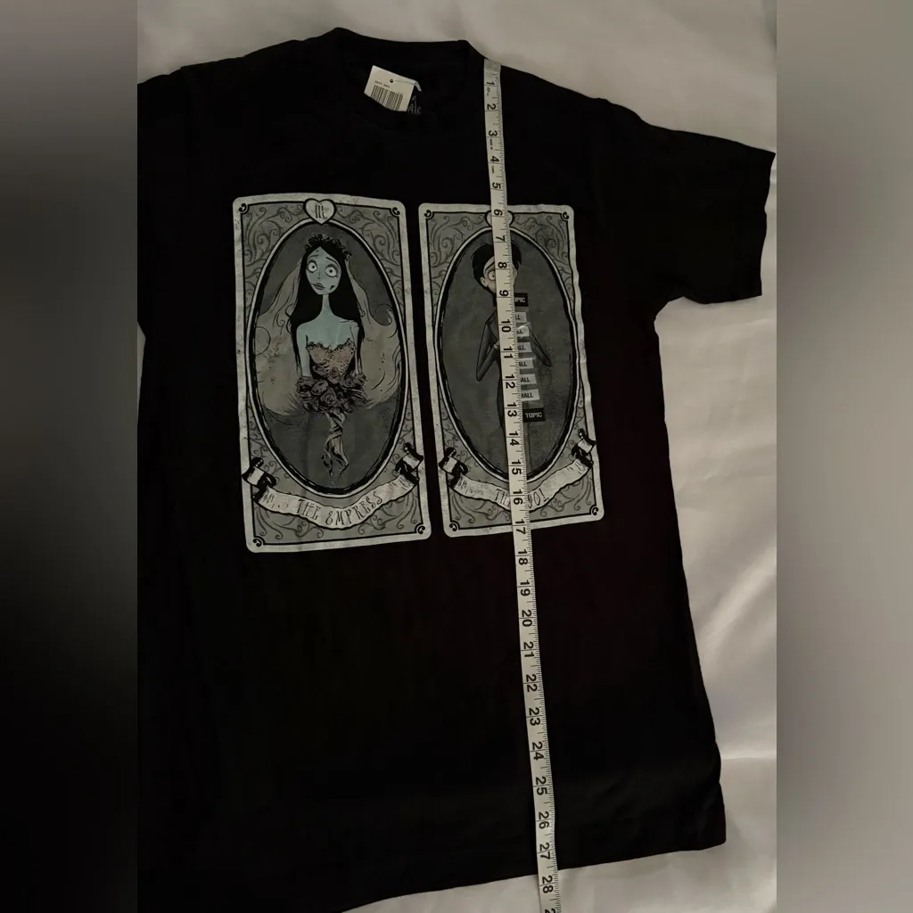 Tim Burton’s Corpse Bride Tarot Empress and Fool Tee Shirt Size S NWT Black - Image 7