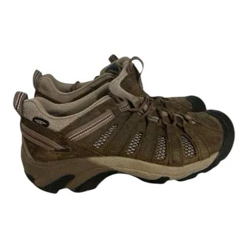 Keen Voyageur Brown Leather Hiking Shoes Women Size 9 Outdoor Boots Vented - Image 10