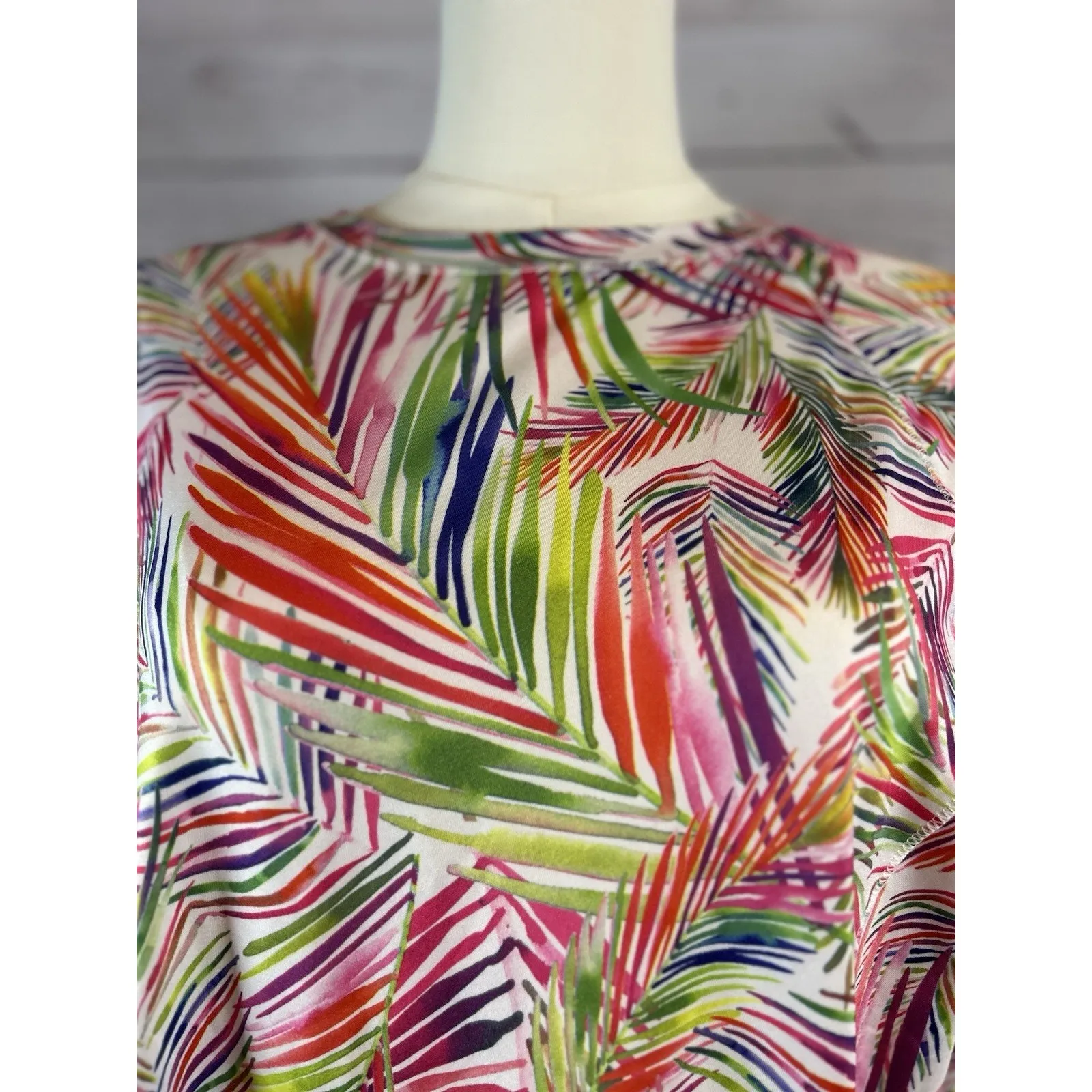 Reel Legends Performance Outfitters Long Sleeve Top XL Multicolor Palm Print - Image 2