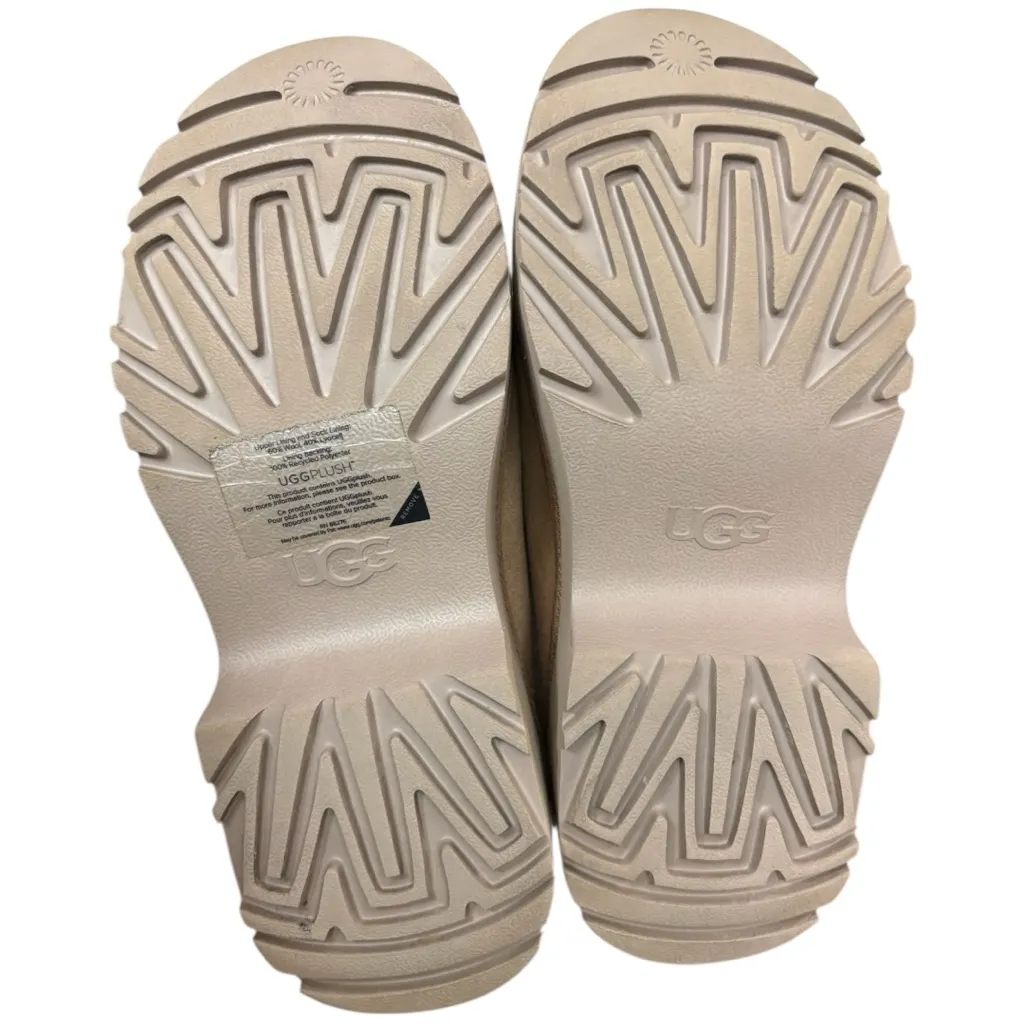 UGG New Heights Cozy Suede Shearling Clogs Chestnut Suede Platform Clogs Size 8 - Image 6