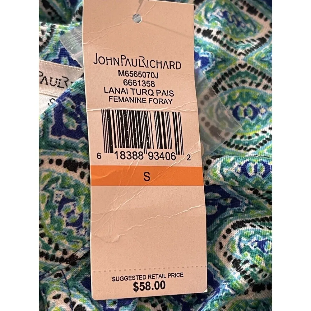 Blue Paisley Choker Keyhole Fit & Flare Summer Dress NWT S - Image 11