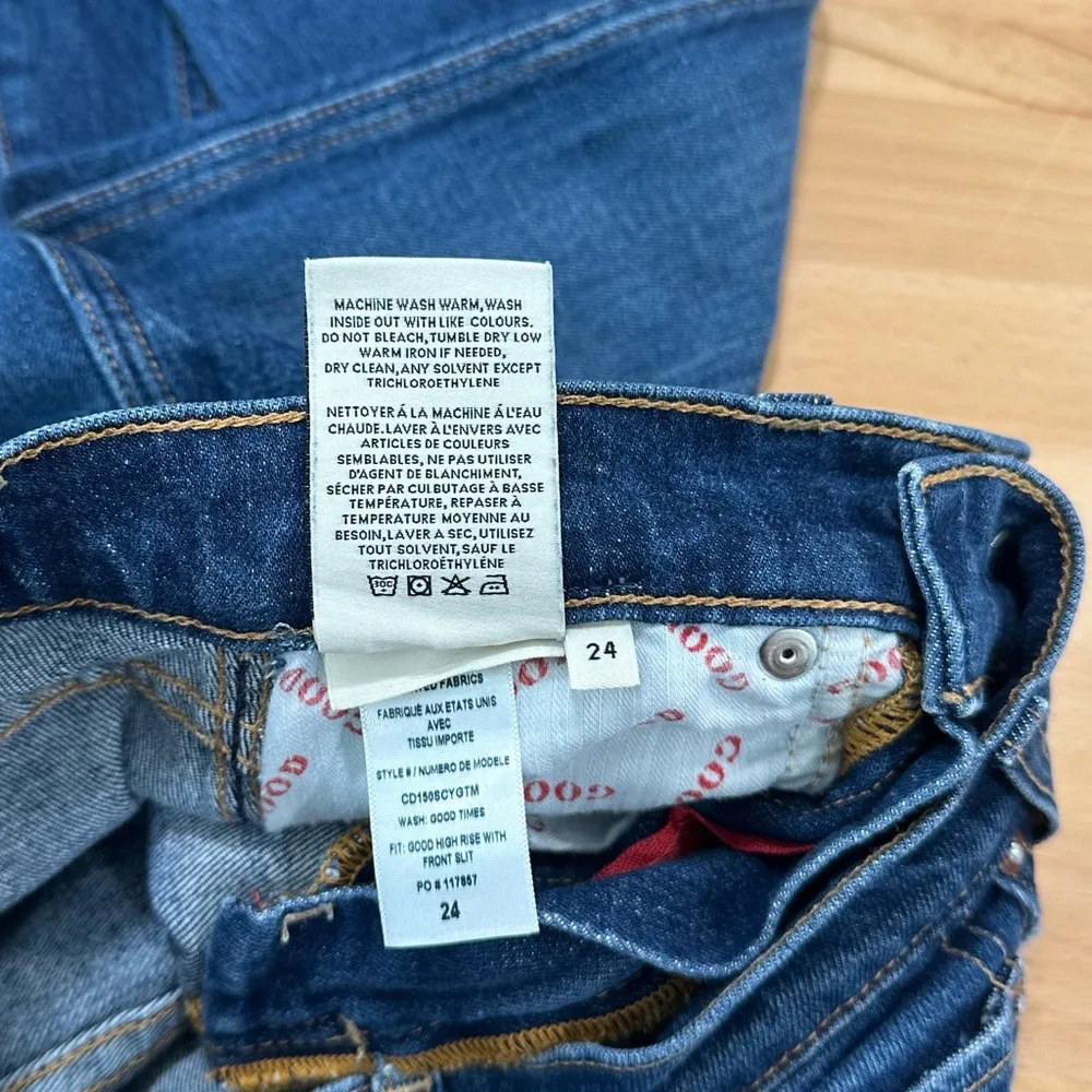 Alice + Olivia Good High Waist Front Slit Jeans size 24 - Image 5