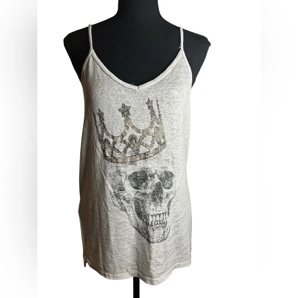 White & Black Tokyo Darling Y2K Skull Tank Top | Vintage Vibes - Grunge Style - Image 2