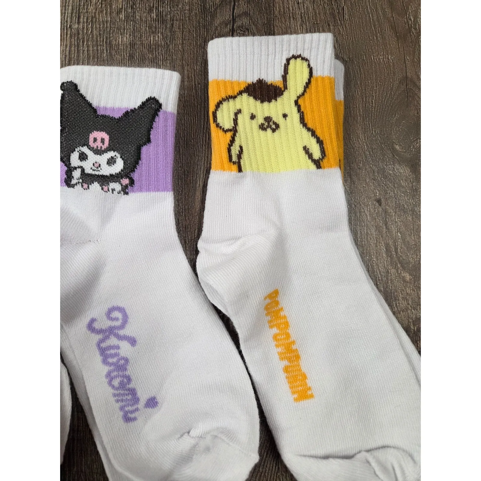 Kuromi Women's White Character Socks NEW Lot of 4 Melody Kawaii Sanrio - Image 4