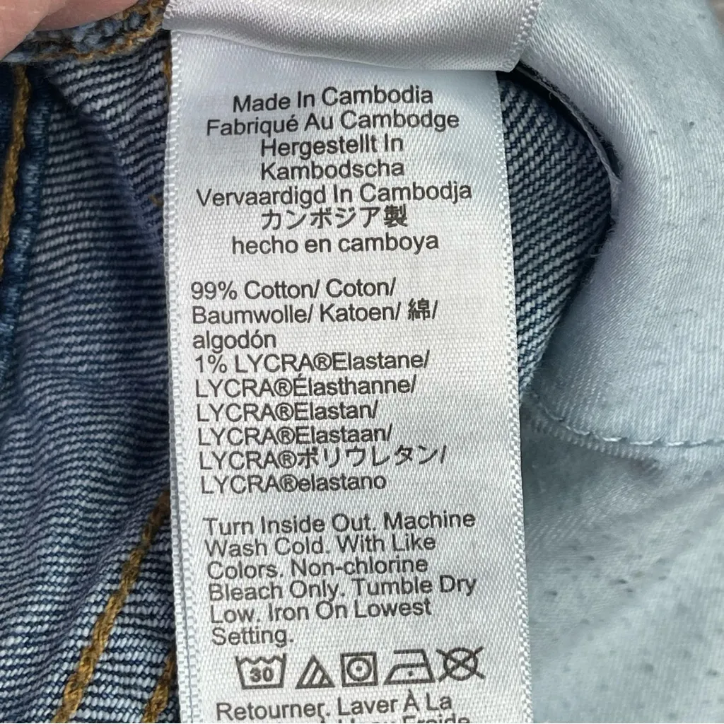 J. Crew Jeans Women’s 25 Blue Flare Crop Mid-Rise Dark Wash Raw Hem Ripped - Image 6