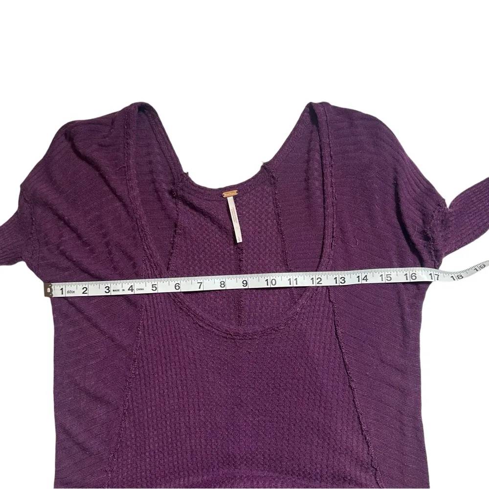 Ventura Thermal Tee In African Violet Purple Waffle Knit Size Small - Image 5