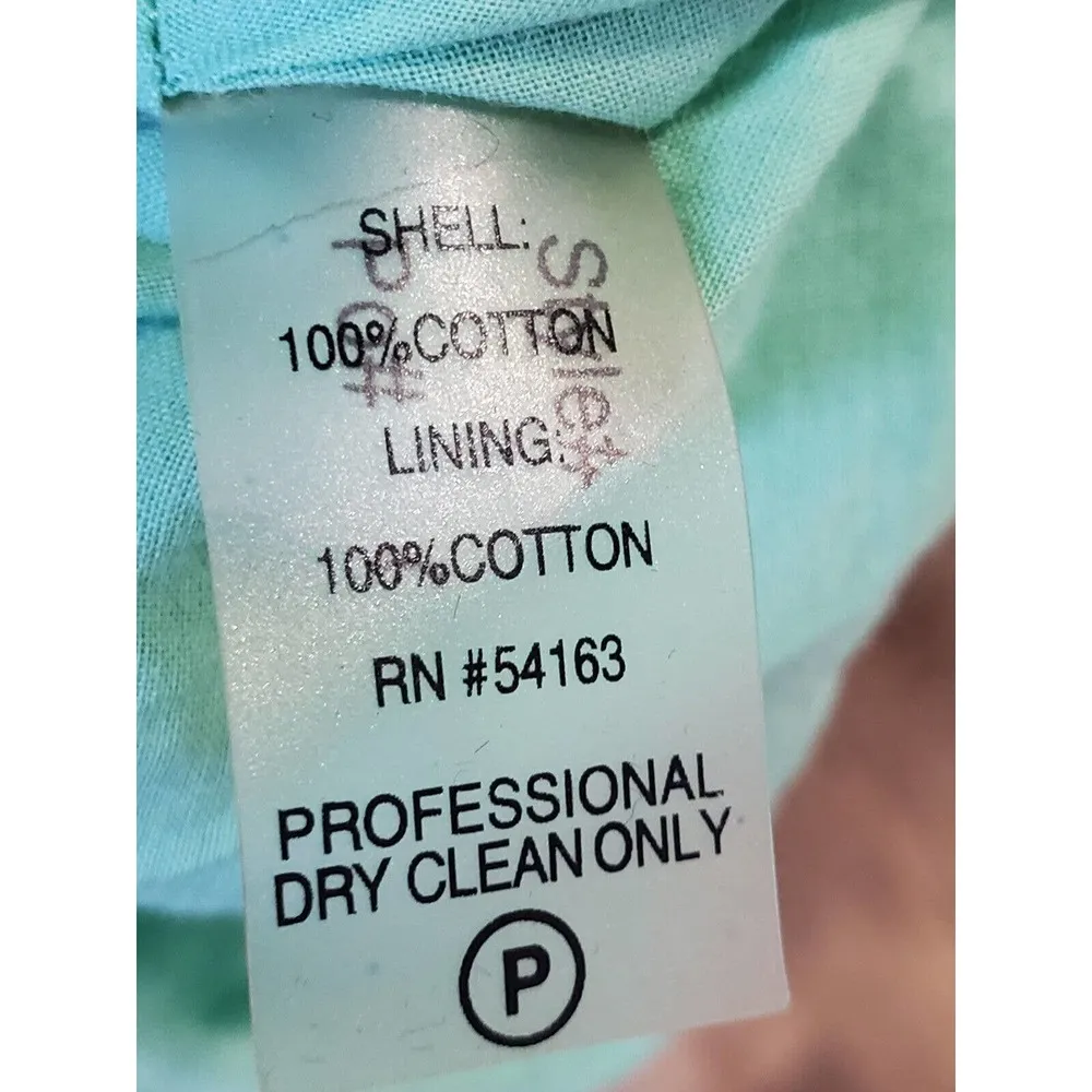 Calvin Klein Womens Green Cotton Sweetheart Neck Sleeveless Knee Length Dress S - Image 8