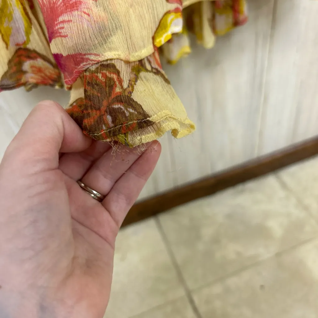 Zimmermann Matchmaker Flutter Silk Crepe Midi in Yellow Hibiscus AU1 - Image 12