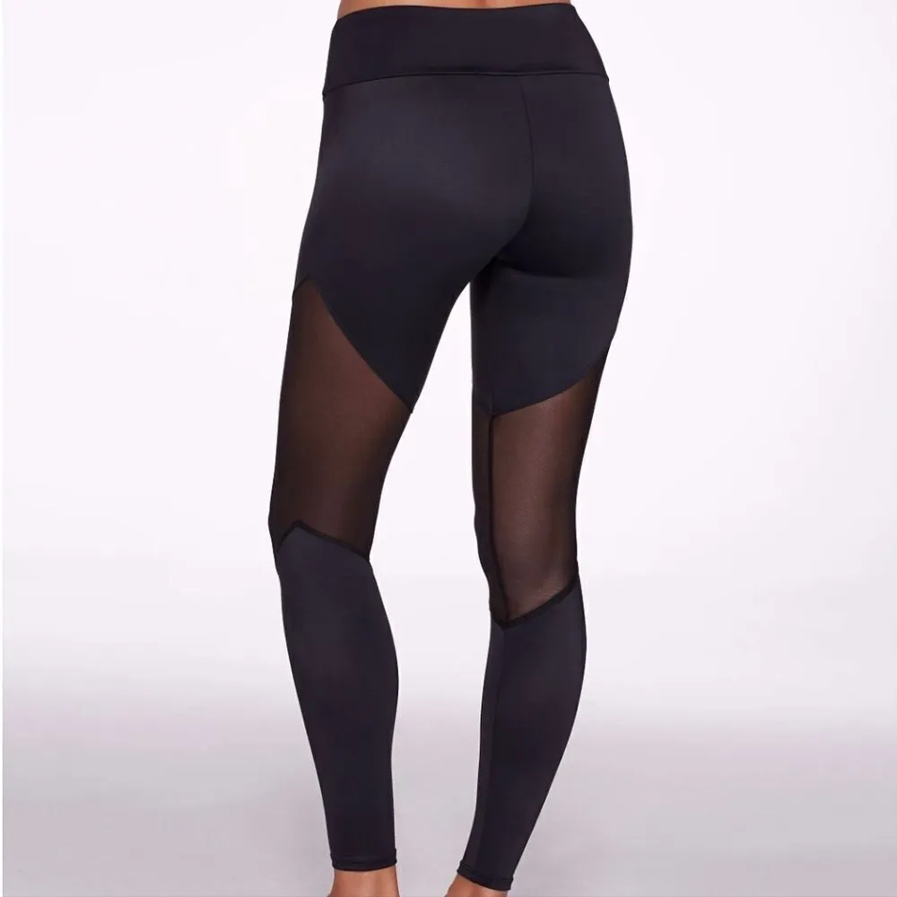 Onzie Black Mesh Track Leggings (S/M) - Image 4