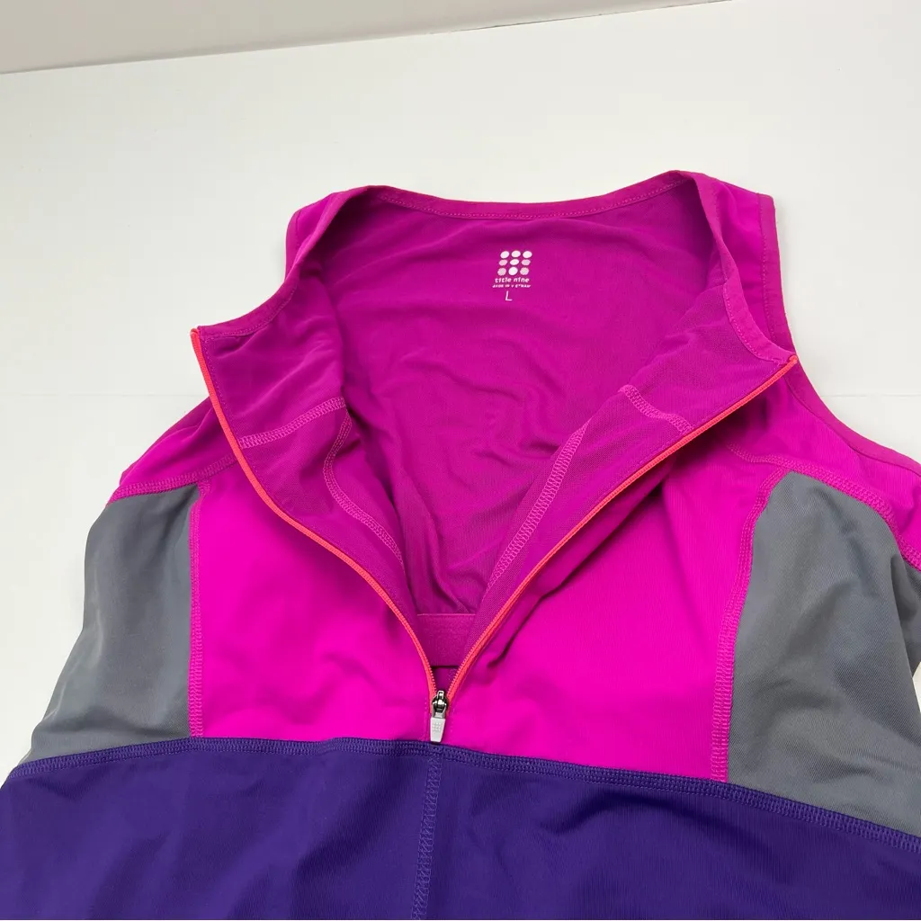Title Nine Pink Purple Color-block‎ Sleeveless Athletic Dress Womens Size Large - Image 7