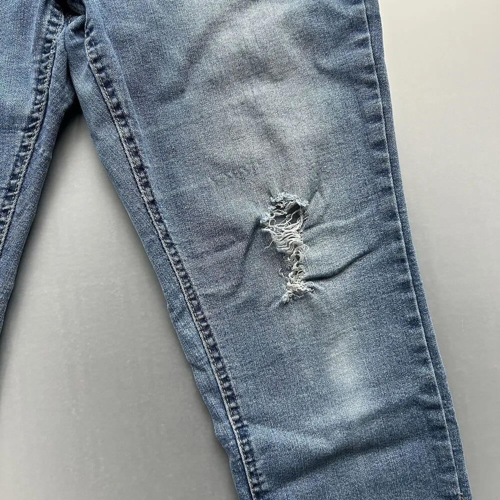 For The Republic Women’s Light Denim Jeans 12/30 Slit Distressed Skinny Stretch - Image 6