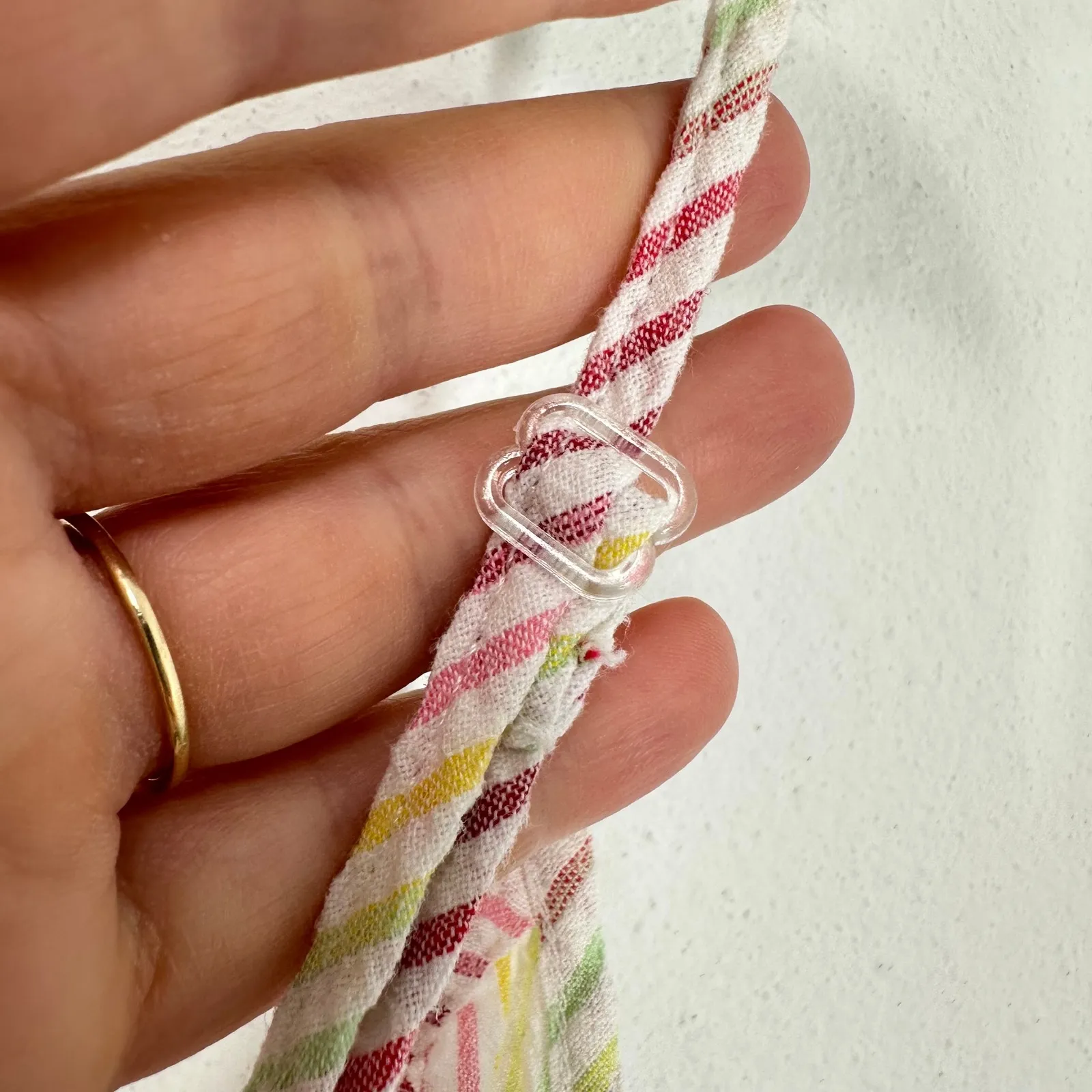 Maison Me Chrissy Dress Striped‎ Rainbow Seersucker Sundress Midi Dress Babymoon Red Size M - Image 11