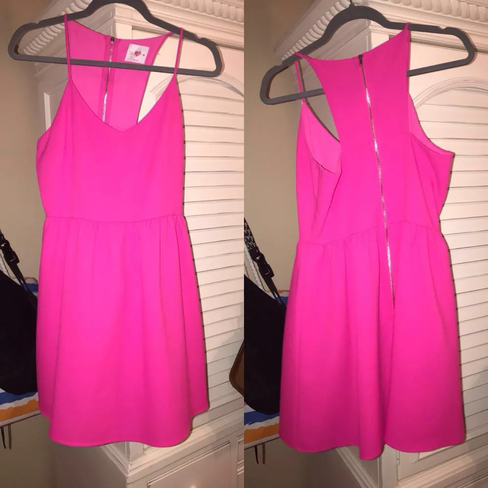 Hot Pink Dress Size M - Image 3