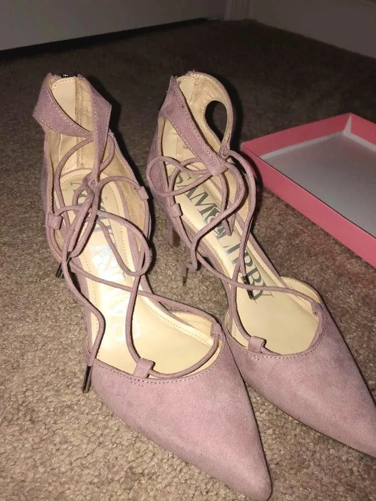 Lilac Tie Shoes Pink Size 7.5 - Image 2