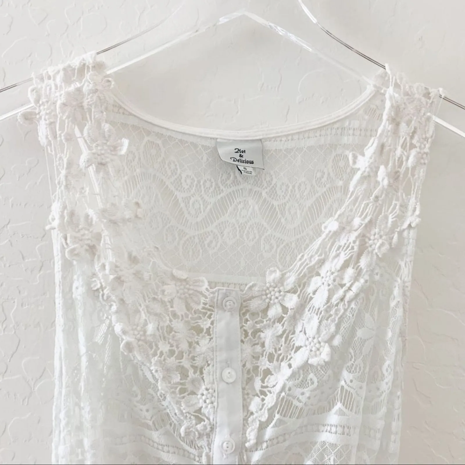 Hot & Delicious white lace orange skirted dress - Image 5