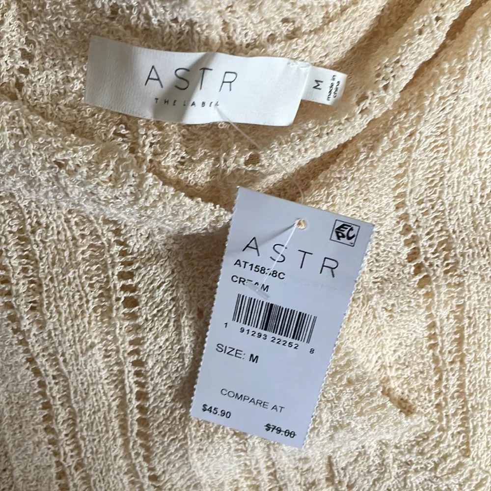 ASTR the label top woman’s cream long sleeve shirt tunic NWT sz medium - Image 13