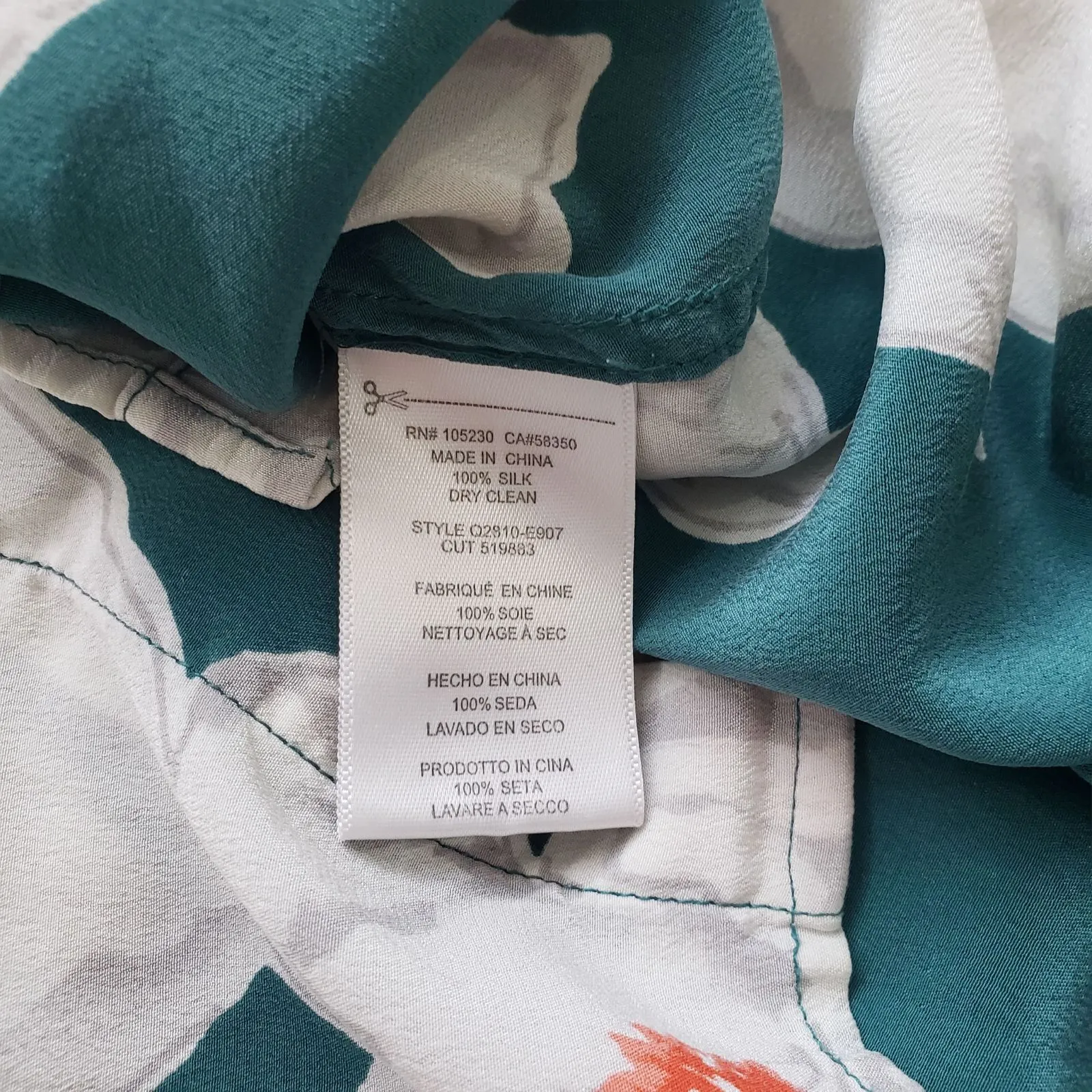 Equipment Janna Silk Dress Womens XS Floral Green Collar Button Front Sleeveless - Image 8