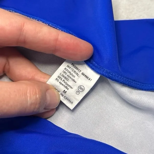 Pink Queen Womens Blue High Waist Cheeky Bikini‎ Medium - Image 4