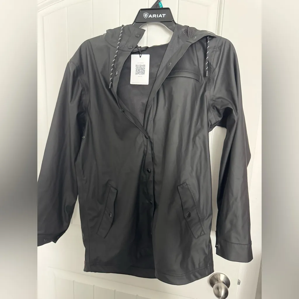 The Upside Black Hooded Waterproof Jacket XS NWT - Image 3