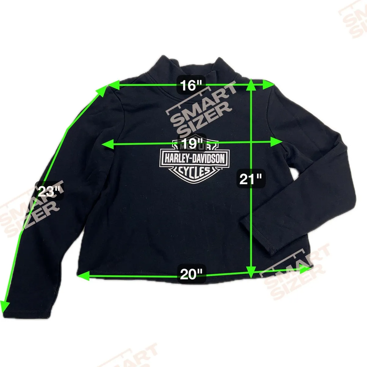 Harley-Davidson Motorclothes Black Bar & Shield Logo Mock Neck Sweatshirt Size L - Image 4