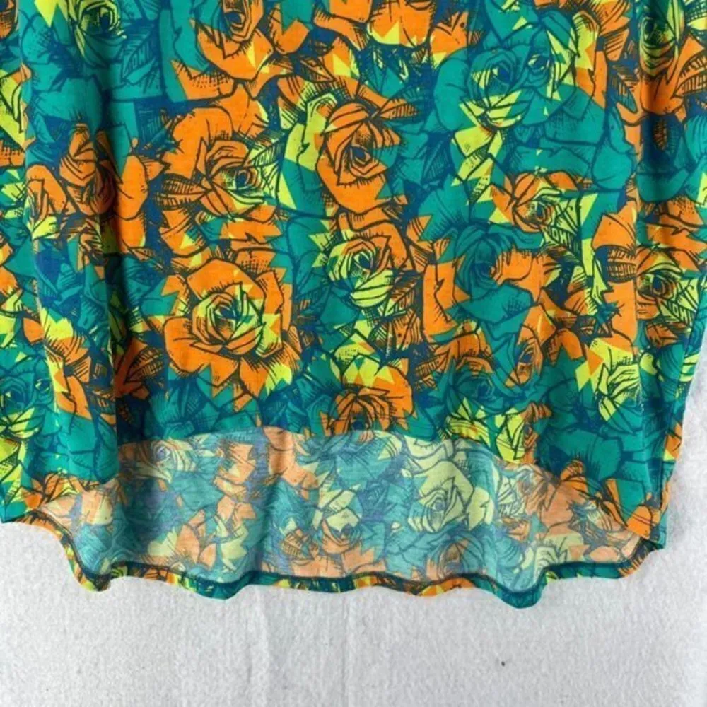 LuLaRoe  Womens Tops Size L Floral‎ Print High Low Batwing - Image 5