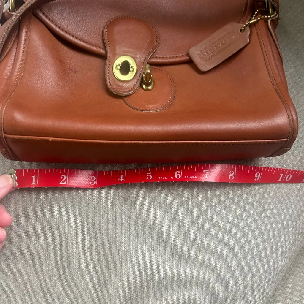 Coach Vintage leather turnlock crossbody bag 9908 y2k Devon British tan - Image 5