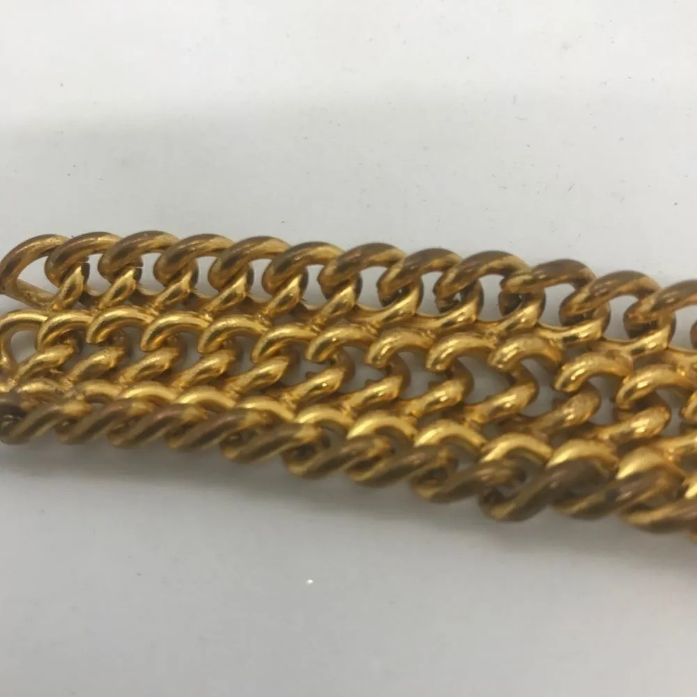 Chunky Gold Chain Statement Bracelet Vintage 1960s Jewelry - Image 5