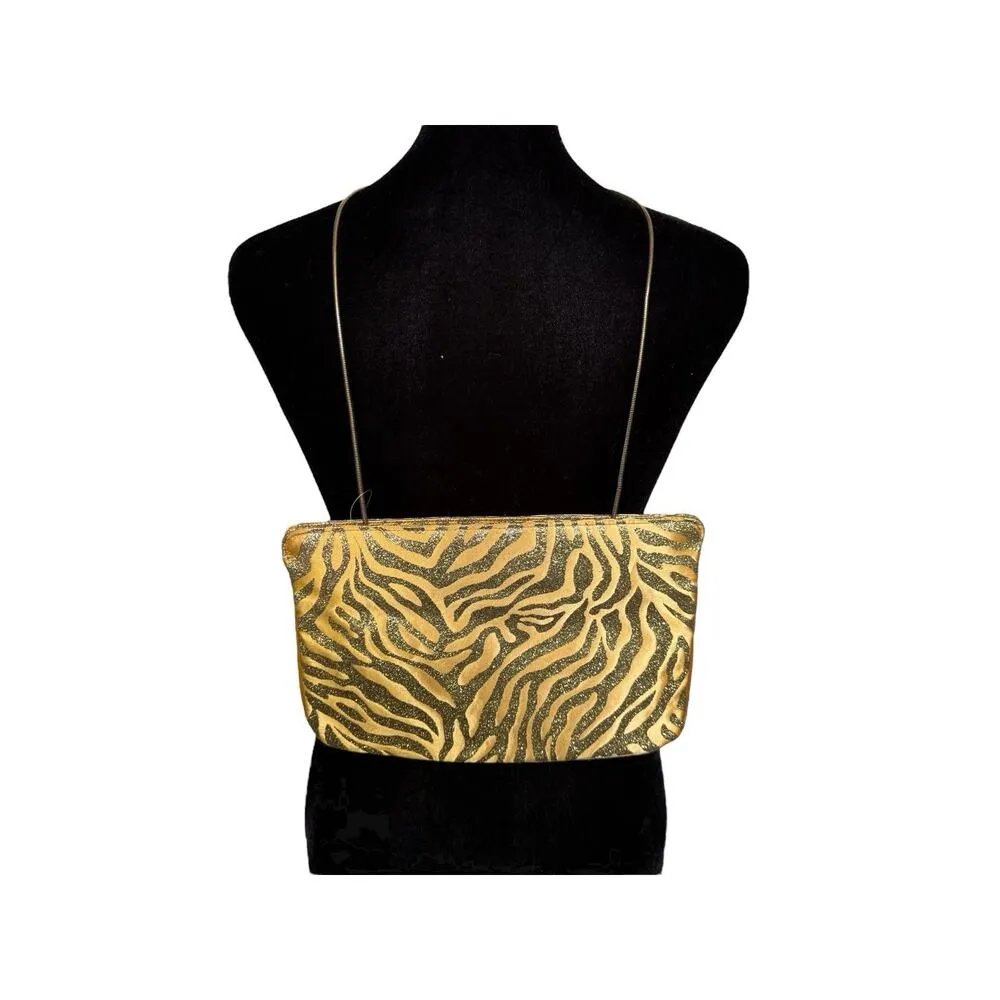 VTG Gold Sequin Clutch Handbag Purse Night Out Party Birthday Princess NWT - Image 2