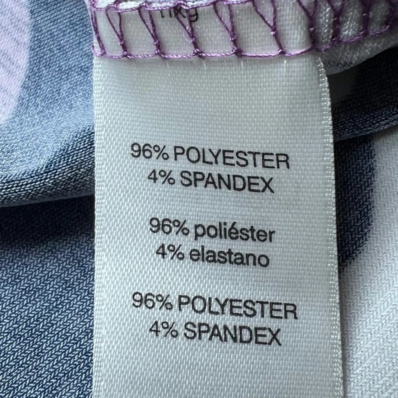 Chicos Floral Blouse Womens 1 Purple 3/4 Sleeve Top Work Career Party Preppy - Image 7