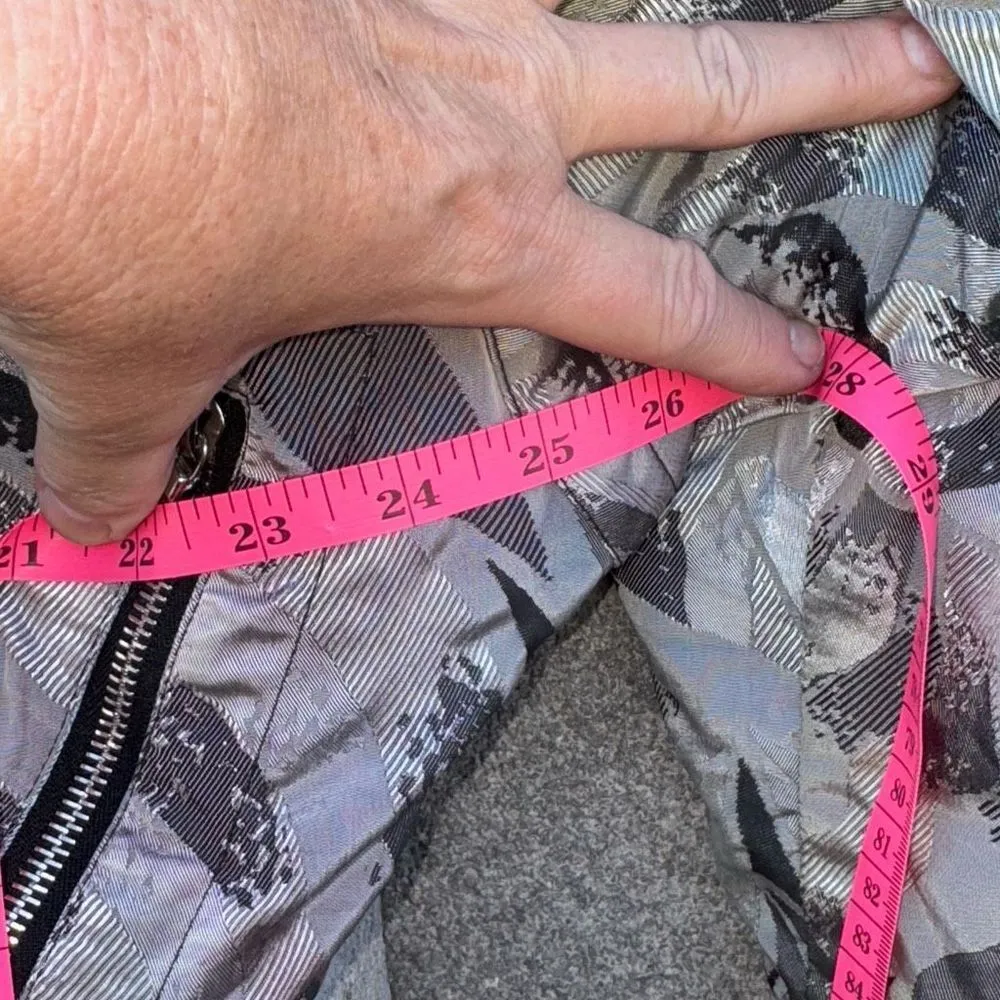 VINTAGE KAELIN Winter Ski snowboard Women's Jacket Silver Size M - Image 7