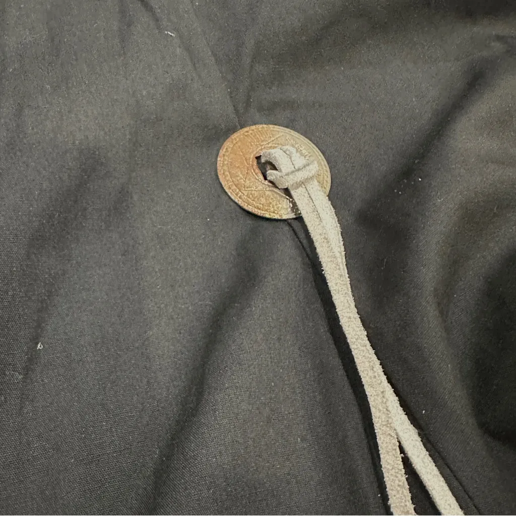 Vintage Western Black Skirt w/ Fringed Grommets - Image 5