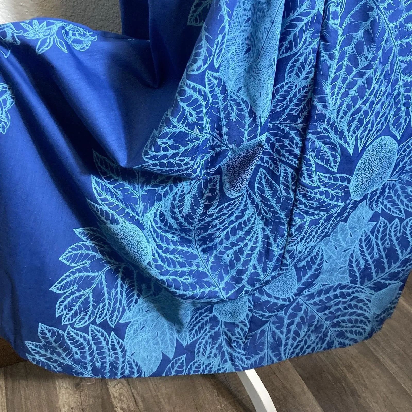 VTG TAHITI IMPORTS RARE Dress Tropical Hawaiian Maxi Sun Dress Resort Island 60s Blue Size 10 - Image 4