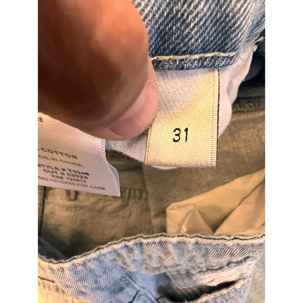 Altar’d State Womens Wide Leg High Rise Light Wash Mom Jeans Sz 31 Blue Y2K Flaw - Image 8