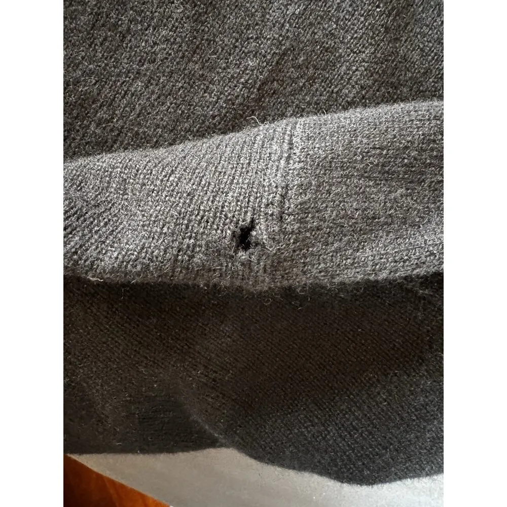 Everlane Black The Body Turtleneck In Cashmere Cropped Ribbed Size XXS - Image 6